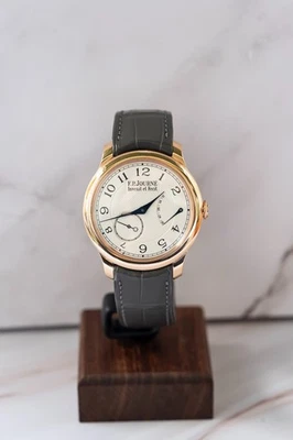 FP JOURNE CRONÔMETRO SOUVERAIN HAVANA 40MM CS MOSTRADOR GUILHOCHÊ 40MM OURO ROSA B&P - Imagem 1 de 4