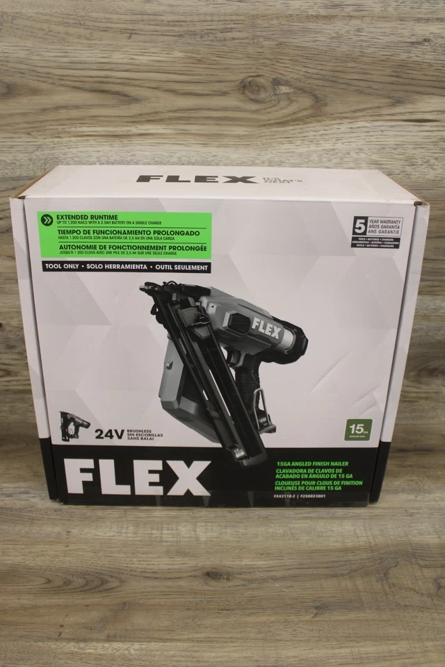 FLEX FX4311B-Z 2-1/2" 15-Gauge Cordless Angled Finish Nailer Tool Only