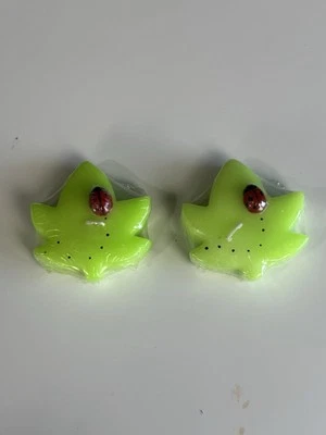 Vintage Biedermann & Sons Ladybug On Leaf Wax Floating Candle Lot Of 2 New - Image 1 of 3