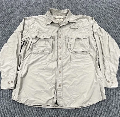 Camisa Cabela's GuideWear Hombre Grande Beige Manga Larga Ventilada Pesca Senderismo Foto 1 de 4