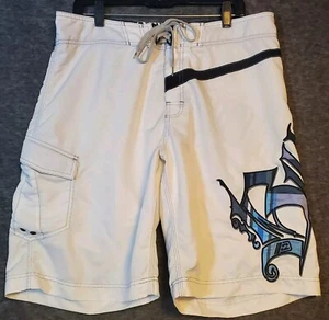 VTG BILLABONG Brian Grubb Board Shorts 36 w/ Huge Embroidered Spell Out Logo - Picture 1 of 10