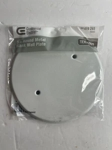 Kommerzielle elektrische 5" runde strukturierte Metall Blanko Wandplatte 419 265 weiß NEU - Bild 1 von 2