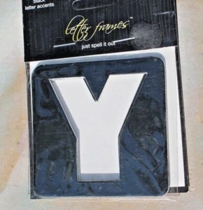 Deluxe Designs Black Letter “Y” Accents, Set of 3, Scrapbooking Craft NIP New - Imagen 1 de 2