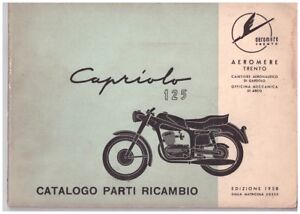Catalogo ricambi originale - Spare parts catalogue - Aeromere Capriolo 125 1958
