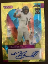 2023 Leaf Vivid NOAH SEWELL Oregon Ducks YELLOW MOJO Refractor Auto #D 4/10  W01