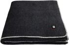 EKTOS 100% Wool Blanket, Navy Blue, Warm & Heavy 5.0 lbs, Large Washable 66"x90"