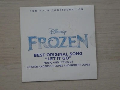 Frozen Let it Go CD Single FYC Best Original Song Kristen Anderson Lopez Robert - Image 1 of 4