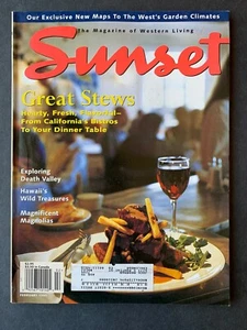 Sunset Magazine February 1995 1990's Lifestyle Travel Recipes Gardening Ads - Foto 1 di 11