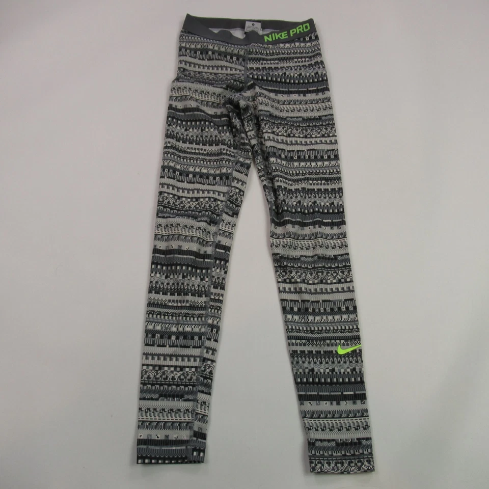 Nike Pro Leggings Mujer Pequeños Entrenamiento Gimnasio Elastizados Ligeros Yoga Cuadros Foto 1 de 4