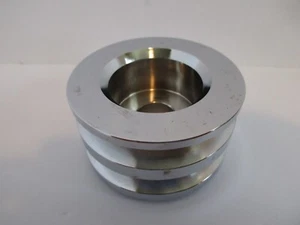 CHROME DOUBLE GROOVE ALTERNATOR PULLEY FITS GM SB BB CHEVY FORD #8968 - Picture 1 of 5
