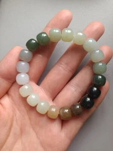 100% Verdadero Pulseras de Jade Hetiano Pulsera Cuentas de Jade Multicolor + Certificado + Caja - Imagen 1 de 18