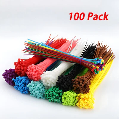 Cable Zip Ties [100 PACK] Nylon Wraps High Quality Strong Small/Thin/Long/Thick - Image 1 of 4