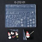Winter Christmas Nails Art Silicone Mold Pad Snowflake Gel Stencils  Diy