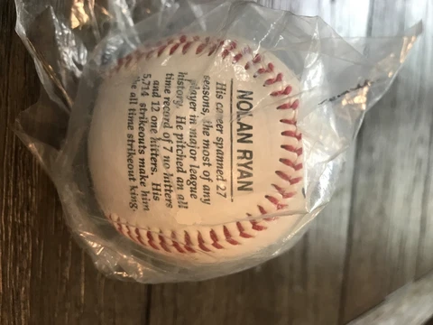 Nolan Ryan Fotoball Baseball Ball MLB Limited edition sealed Cover