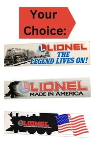 Lionel Trains Lokomotive Vintage unbenutzt Autoaufkleber Legende amerikanische Flagge - Bild 1 von 7
