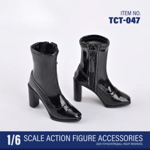 TCT-047 1/6 scharf spitz dicker Absatz kurze Stiefel Schuhe Modell Spielzeug Zubehör - Bild 1 von 5