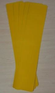 5 X Fogli Riflettenti Giallo Oblunghi Carburo di Nikkalite: 520 x111mm 5 Fogli NUOVI - Foto 1 di 2