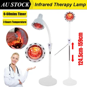 275W Floor Stand Infrared Heat Lamp Aches Therapeutic Therapy Pain Relief Light - Picture 1 of 10