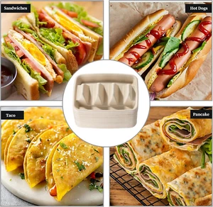 50 PCS Disposable Taco Holders for Party, HIA Premium Paper Plates with Divid... - Picture 1 of 12