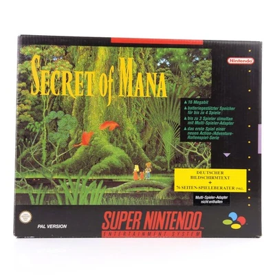 Super Nintendo Spiel: Secret of Mana - SNES RPG OVP Big Box  (PAL NOE) - Bild 1 von 4
