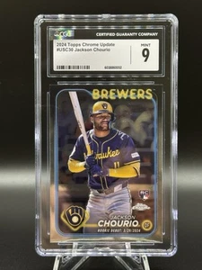 2024 Topps Chrome Update Series - Rookie Debut Jackson Chourio #USC30 CGC 9 - Picture 1 of 2