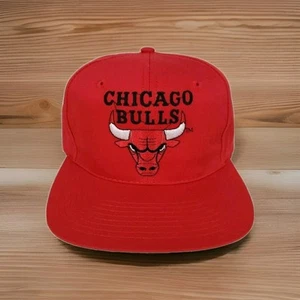 Vintage NBA Chicago Bulls Red Snapback Hat Cap Twins Enterprise Embroidered  - Picture 1 of 21