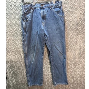 Dickies Men Carpenter Jeans Blue Denim W32 L32 Relaxed Fit Work Pants - Picture 1 of 9