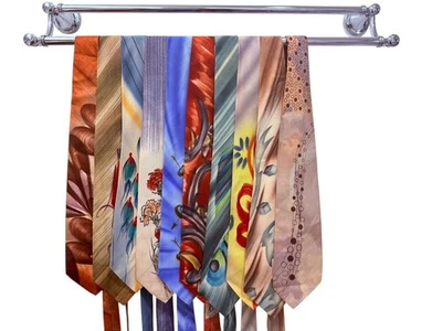 Lote de 10 corbatas vintage para hombre de la década de 1940 | Corbatas novedosas Swing Era Silk Rayon MCM Foto 1 de 4