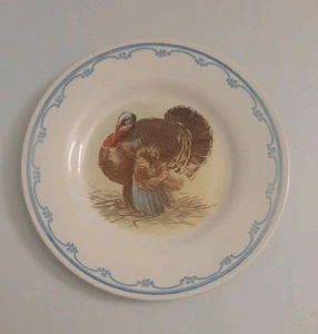 The Victorian English Pottery Est.1819 Farmyard Turkey Plate (B) - Picture 1 of 5
