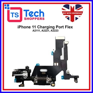 Apple iPhone 11 Charging Port Flex Cable Replacement Black (With Microphone) - Picture 1 of 3
