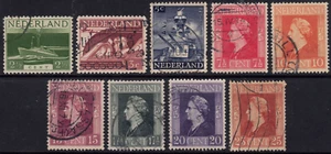 1944-46 Netherlands SC# 263-273 - Queen Wilhelmina - 9 Different Stamps - Used - Picture 1 of 2