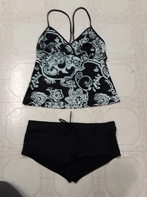 Women's Mudd Merona Swimsuit Black Hipster Bottom with Tankini Size Med M - Image 1 of 4