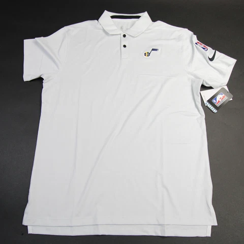 Utah Jazz Nike NBA Authentics Polo Men's White New Cover