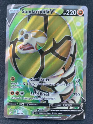 Sandaconda V 184/192 - Rebel Clash - Ultra Rare Holo Pokemon Card Near Mint - Image 1 of 2