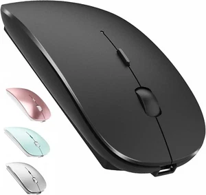 Computermaus Bluetooth Maus Kabellos Leise PC Computer 2,4GHz USB Schwarz B575 - Bild 1 von 6