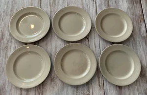 Wedgwood DRABWARE älter 8-1/8" Salatteller Haferflocken Beige 6er Set - Bild 1 von 12