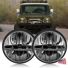 Pair 105W 7" Round Led Headlights for International harvester Scout II R-Series