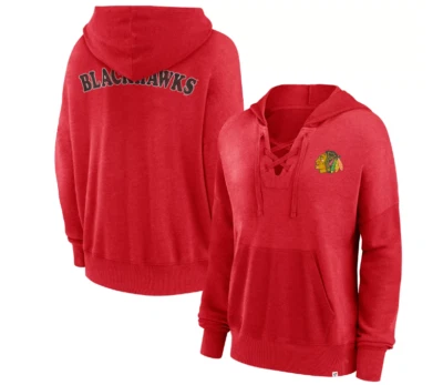 NHL Women's Chicago Blackhawks Snow Wash Red Pullover Hoodie - Medium - Image 1 of 3