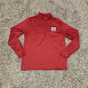 Oklahoma University Sooners Sweatshirt mit 1/4-Reißverschluss rot Größe Large Weltoberteil - Bild 1 von 6