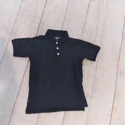 French Toast black pique collared polo size 6 - Image 1 of 2