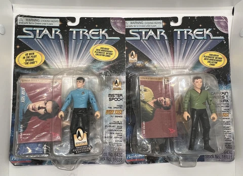 1996 Playmates Star Trek Mister Spock & Captain James T Kirk Action Figures Cover