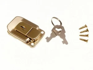 20 X Fermacassa di Bloccaggio EB Ottone Placcato con 2 Chiavi 48mm X 33mm | Onestopd - Foto 1 di 1
