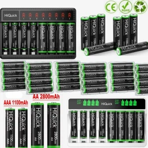 Hiquick Akku Ladegerät für 1-8x AA/AAA NiMH Wiederaufladbare Batterie ladegerät - Bild 1 von 45