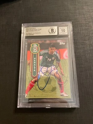 2014 TOPPS MLS MEXICAN NATIONAL TEAM - ORIBE PERALTA - SIGNED BECKETT AUTO MX10 - Image 1 of 2