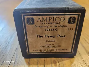 The Dying Poet Ampico Piano Roll 62183-G Played By Rudolph Gruen - Picture 1 of 2