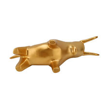 Exquisite Abstract Bull Sculpture Resin Golden Fighting Bull Sculpture Ox BGS