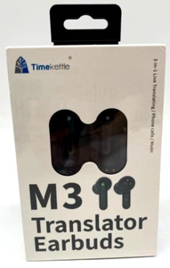 TimeKettle Black m3 3 in 1 Translator Earbuds with Active Noise Cancellation - Picture 1 of 7