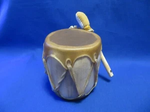 Native American Taos Indian Pueblo Hand Made Drum Natural Rawhide and Wood - Picture 1 of 13