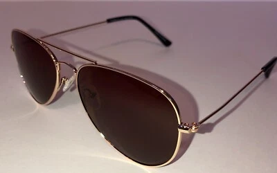 Gafas de sol de aviador grandes. Marco y lentes de calidad óptica. Nuevo nunca usado Foto 1 de 4