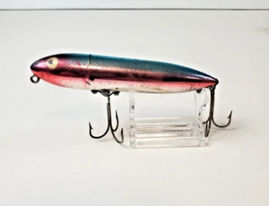 Corbata nariz vintage Heddon Zara Spook señuelo azul sobre rojo color brillante - Imagen 1 de 7